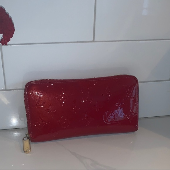 Louis Vuitton Glossy Red Embossed Pouch - Picture 1 of 7